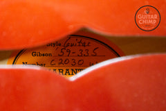2012 Gibson Custom Shop ES-335 ’59 Reissue Sparkling Merlot Serial Number C2030