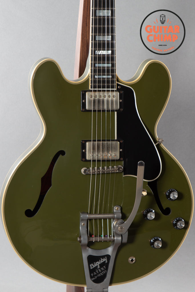 2015 Gibson Memphis Limited Edition ES-355 VOS Olive Drab Green