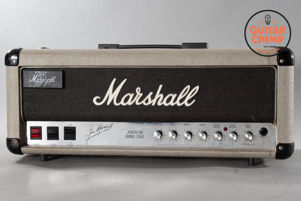 1987 Marshall JCM25/50 "Silver Jubilee" Model 2550 2-Channel 50-Watt Guitar Amp Head