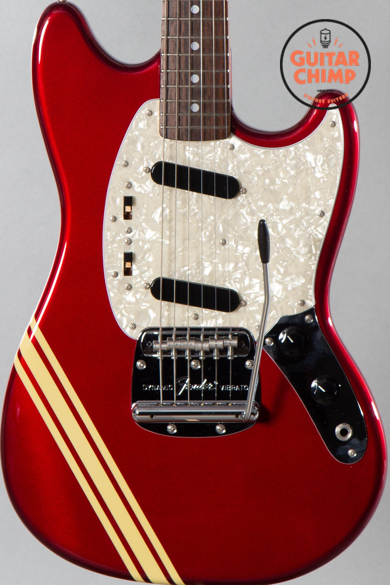 2012 Fender Japan Mustang Competition MG73 Old Candy Apple Red with  Matching Headstock