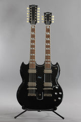 2008 Gibson Custom Shop EDS-1275 Sg Double Neck Electric Guitar Ebony Black