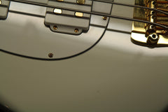 2015 Ernie Ball Music Man Stingray 5 HH 5-String Bass Guitar Ivory White ~Matching Headstock~