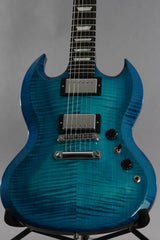 2009 Gibson Limited Run Series Sg Carved Top AAA Ocean Blue Burst