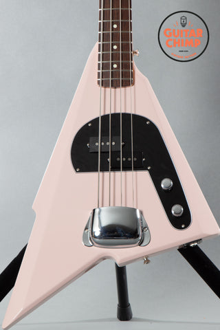 electric bass guitars pink
