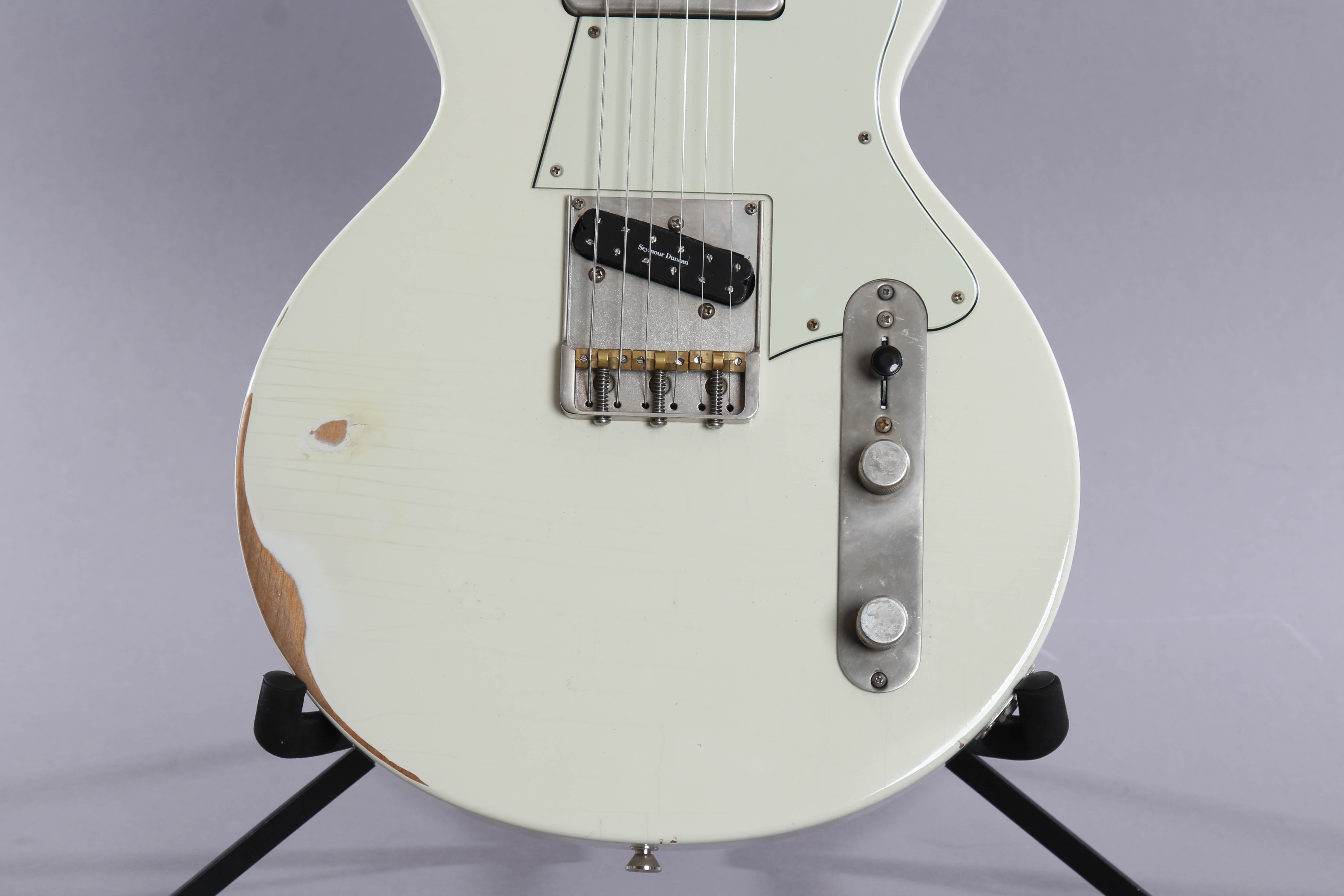 Fano SP6 Standard Electric Guitar Olympic White Medium Distress