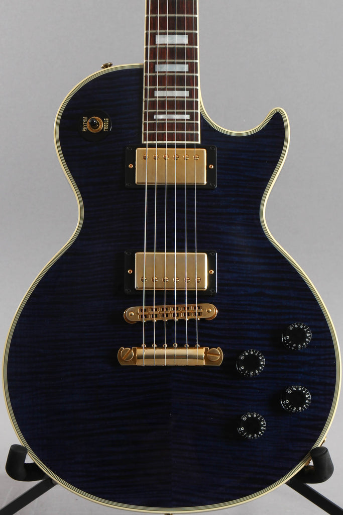2012 Gibson Custom Shop Les Paul Custom F AAAA Transparent Blue Flame Top