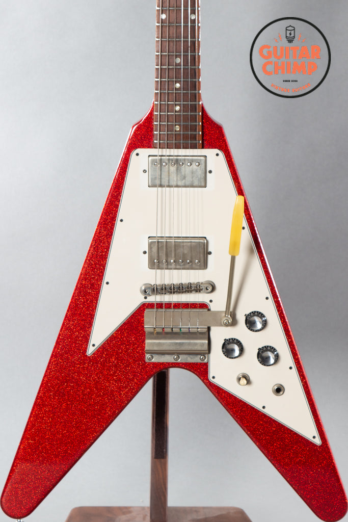 2008 Gibson Custom Shop ‘67 Flying V Maestro Red Sparkle