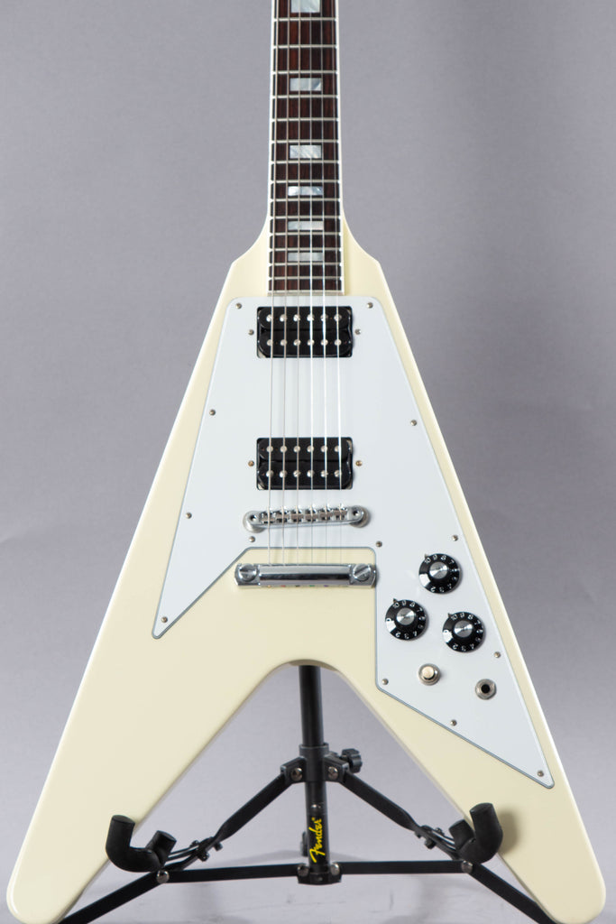 2020 Gibson Custom Shop 70's Flying V Block Inlays Vintage Gloss Classic White