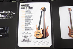 2017 Warwick Custom Shop Masterbuilt Thumb NT 4 String Limited Edition 35th Anniversary Bass