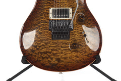 2014 PRS Paul Reed Smith Wood Library Custom 24 Floyd Rose Burnt Almond Artist Grade Quilt Top