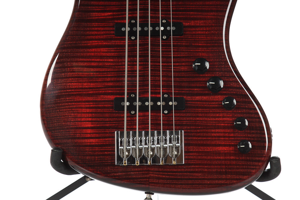 2011 Spector USA Coda Deluxe DLX 5 String Basss Black Cherry -SERIAL #