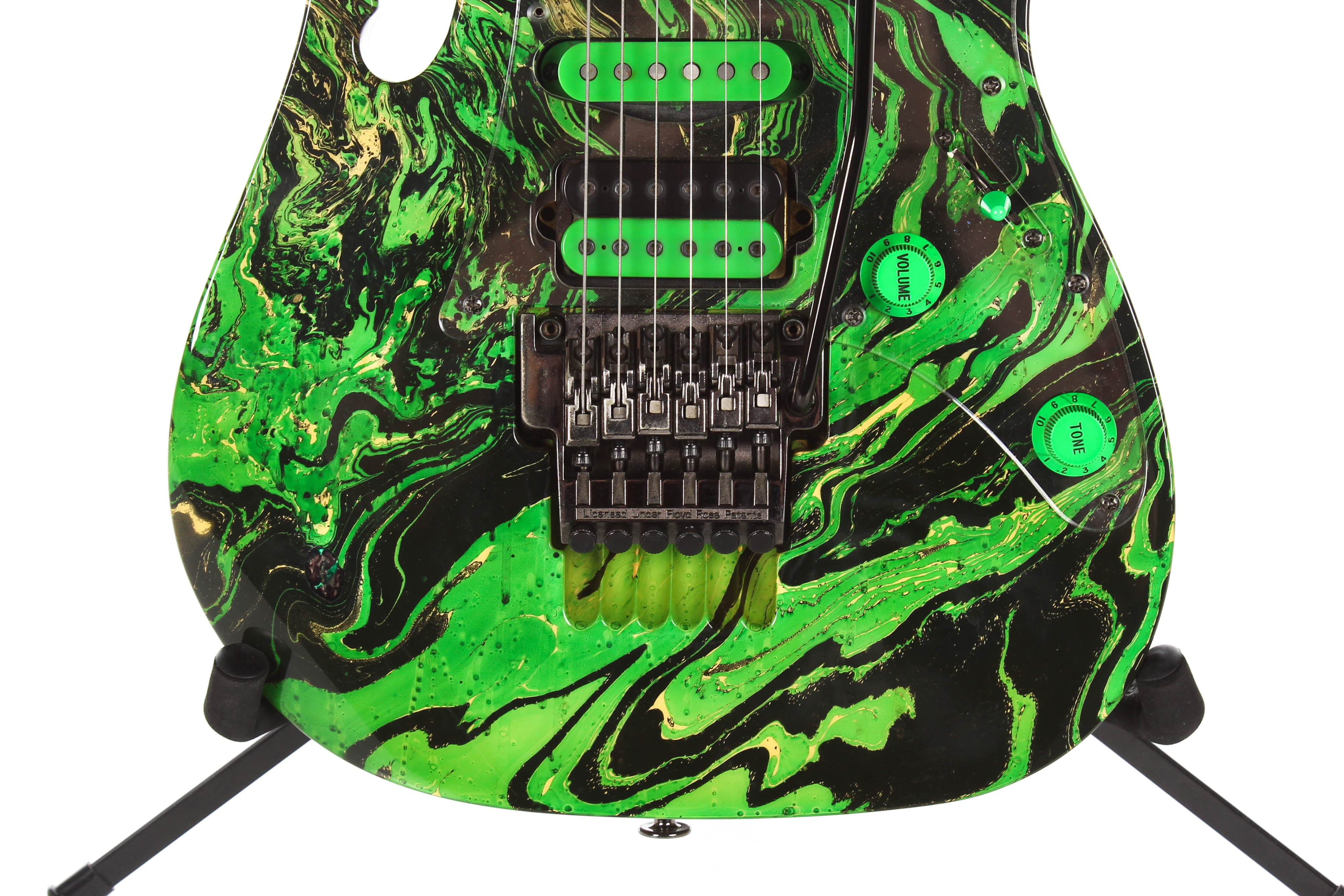 1991 Ibanez JEM 77GMC Green Multi Color Steve Vai Electric Guitar 