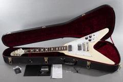2015 Gibson Custom Shop 70's Flying V Block Inlays Vintage Gloss Classic White